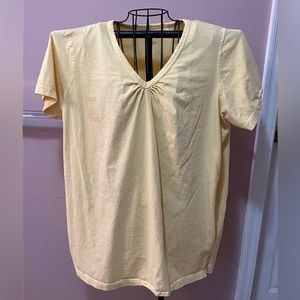 Pale Yellow V-neck Tee